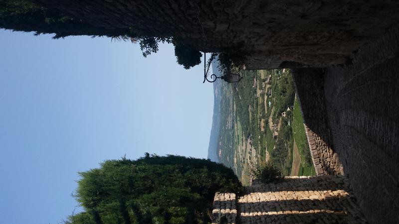 July 2015 - Outside Les Caves du Palais Saint Firmin, Gordes